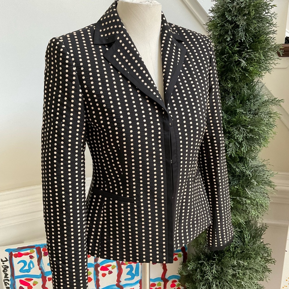 Talbots Fitted Polka Dot Blazer - image 1